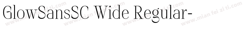 GlowSansSC Wide Regular字体转换